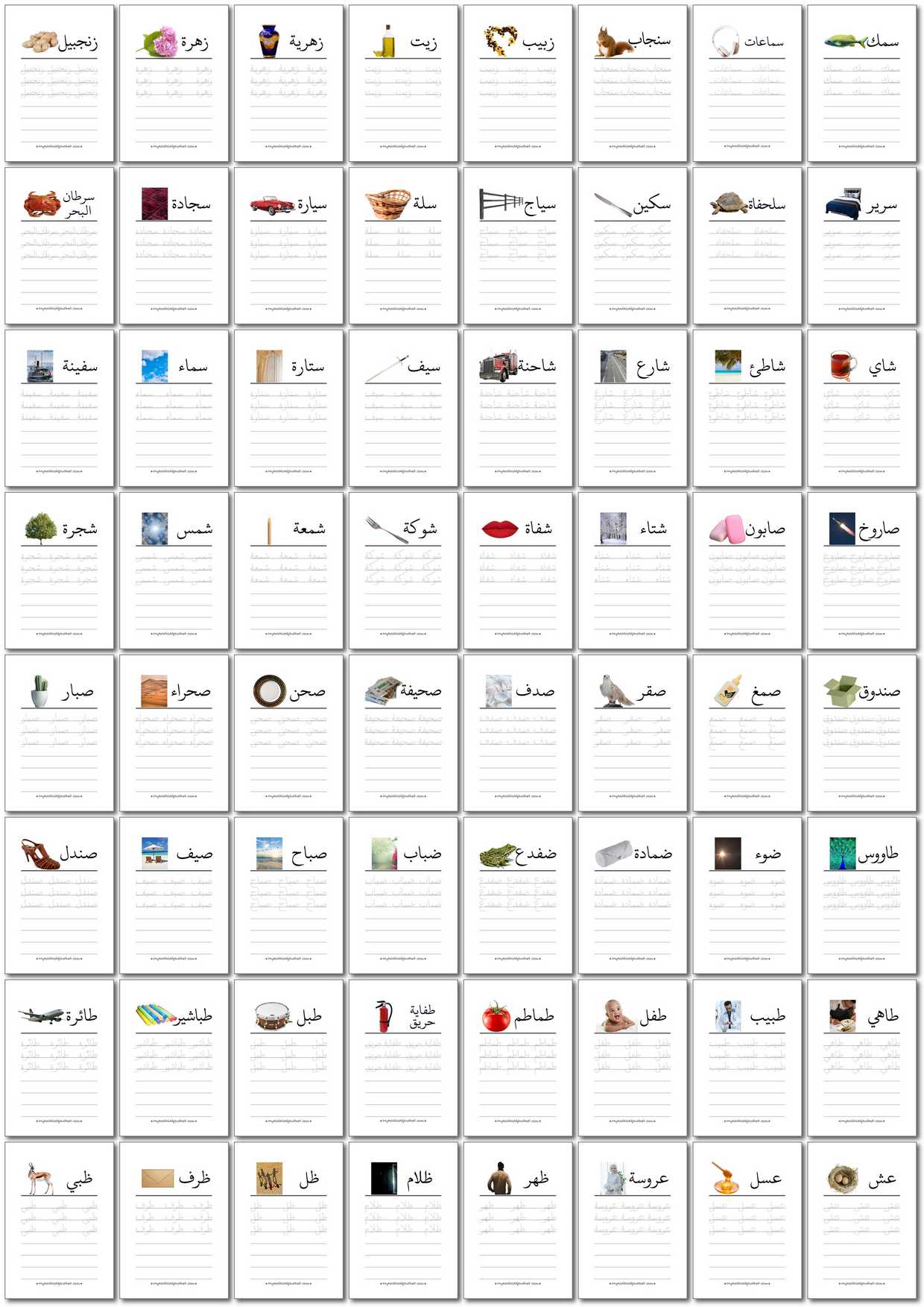 350 Printable Arabic Worksheets - Digital Download